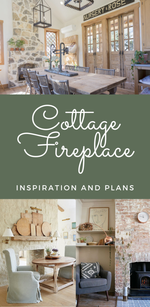 collection of cottage fireplaces of stone and brick
